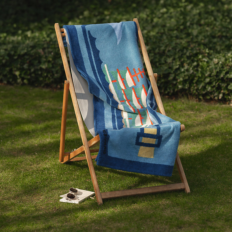 Bouteilles a la Mer beach towel | Hermès USA